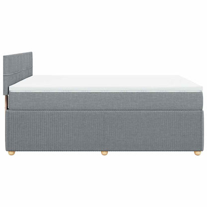 Giroletto a Molle con Materasso Grigio Chiaro 140x190cm Tessuto | homemem39