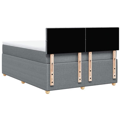 Giroletto a Molle con Materasso Grigio Chiaro 140x190cm Tessuto | homemem39