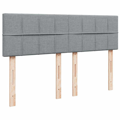 Giroletto a Molle con Materasso Grigio Chiaro 140x190cm Tessuto | homemem39