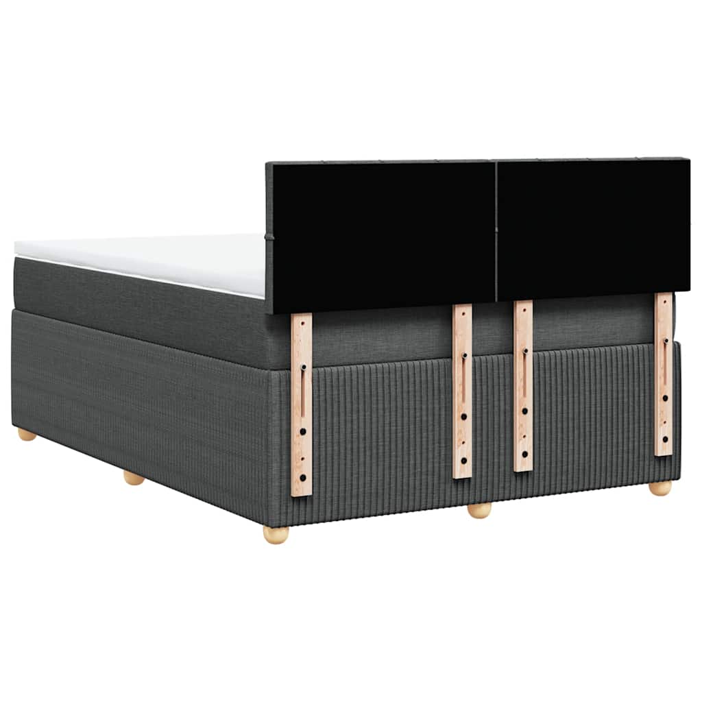 Giroletto a Molle con Materasso Grigio Scuro 140x190 cm Tessuto | homemem39