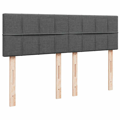 Giroletto a Molle con Materasso Grigio Scuro 140x190 cm Tessuto | homemem39