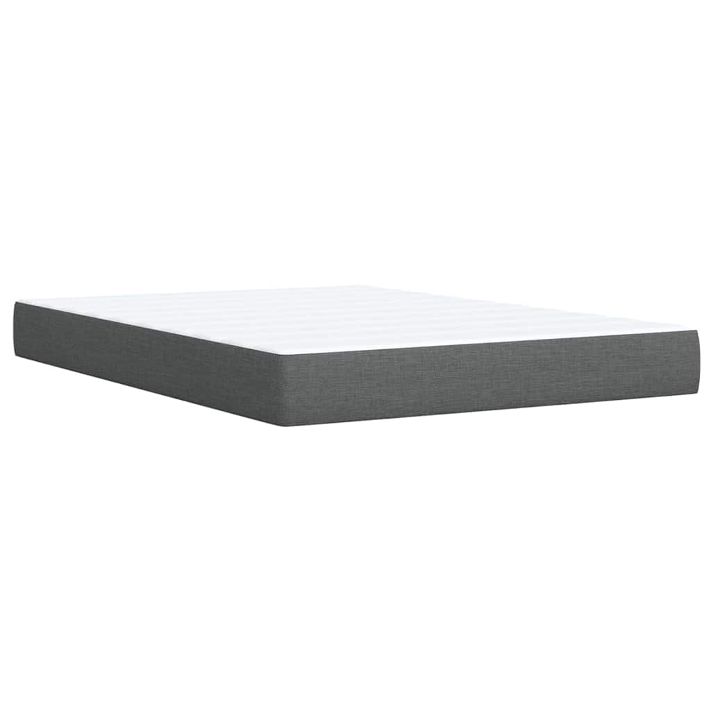 Giroletto a Molle con Materasso Grigio Scuro 140x190 cm Tessuto | homemem39