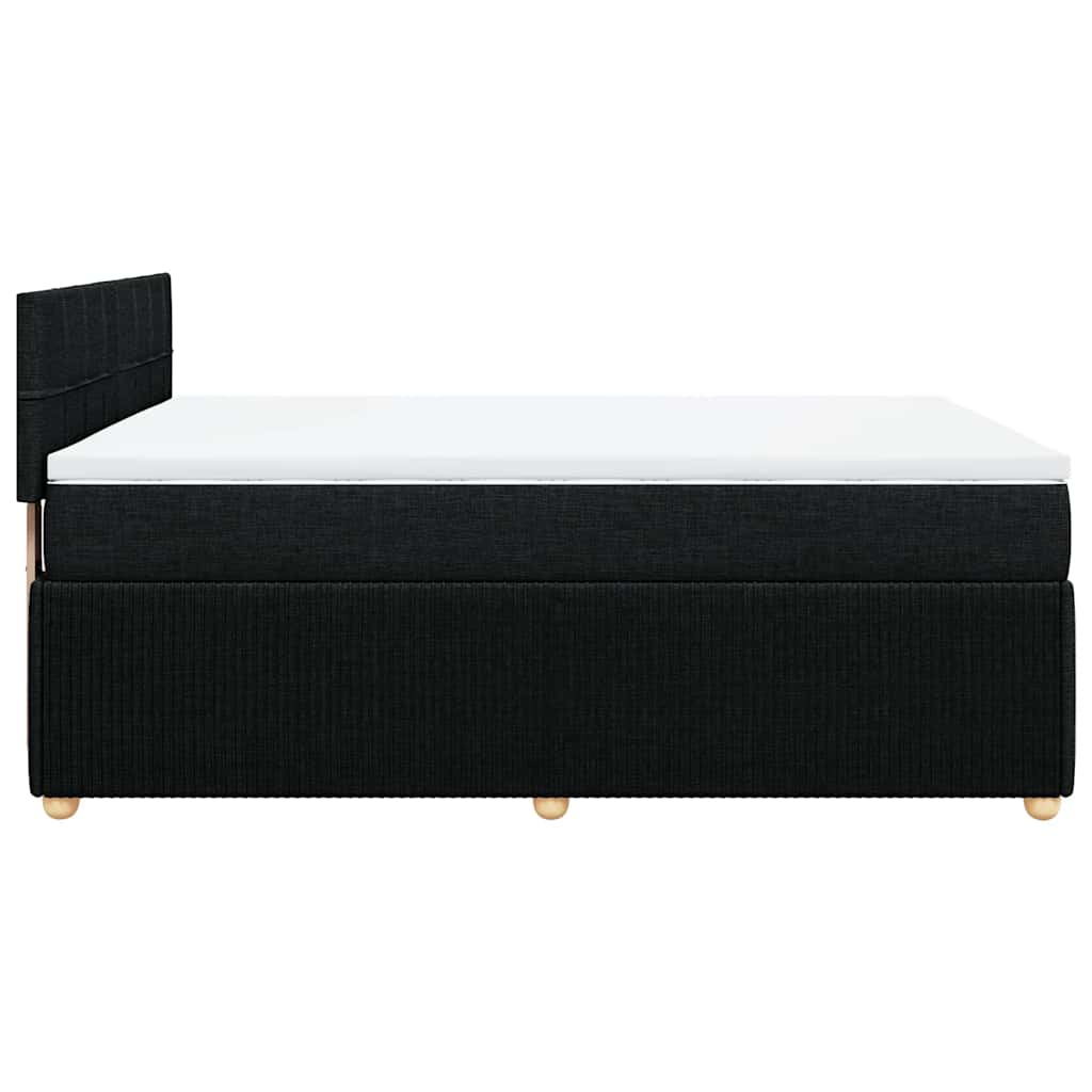 Giroletto a Molle con Materasso Nero 140x190 cm in Tessuto | homemem39