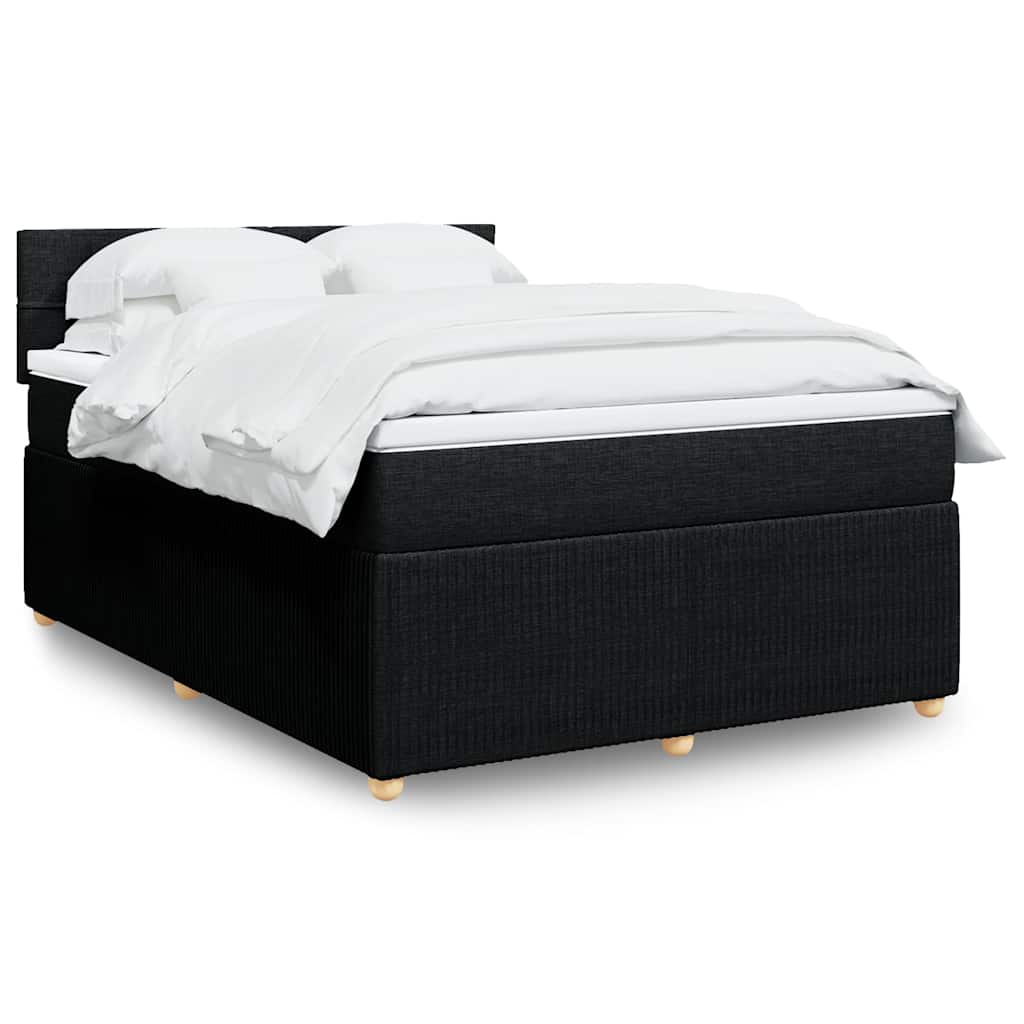 Giroletto a Molle con Materasso Nero 140x190 cm in Tessuto | homemem39