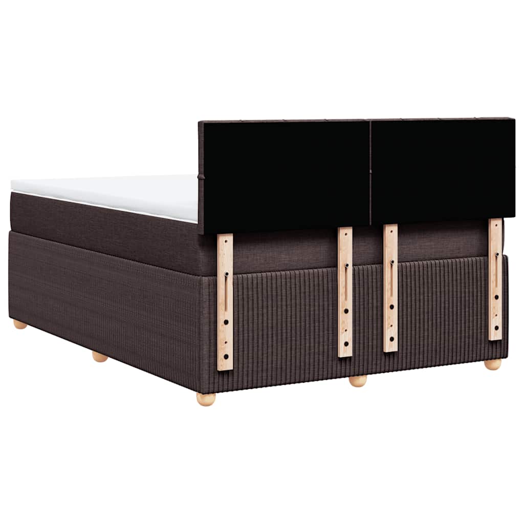 Giroletto a Molle con Materasso Marrone Scuro 140x190cm Tessuto | homemem39