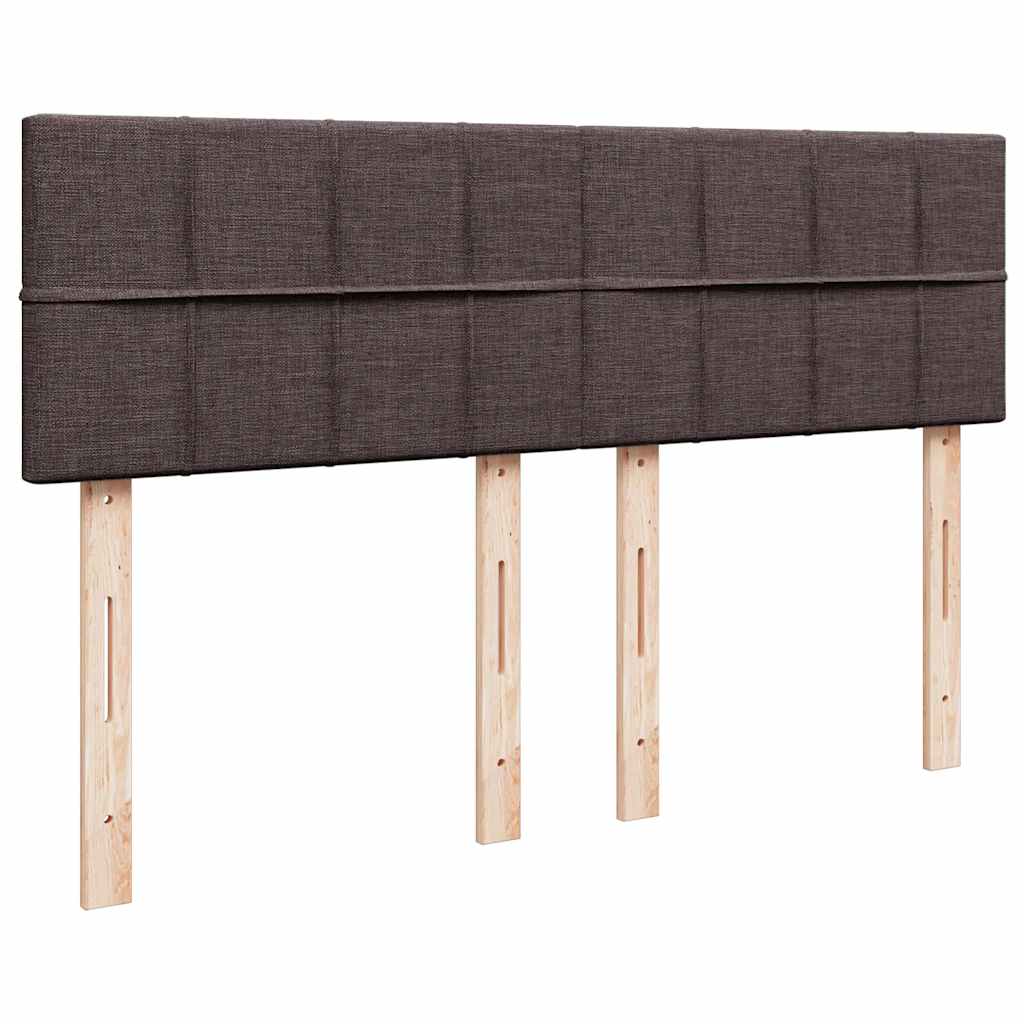 Giroletto a Molle con Materasso Marrone Scuro 140x190cm Tessuto | homemem39