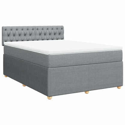 Giroletto a Molle con Materasso Grigio Chiaro 140x190cm Tessuto | homemem39