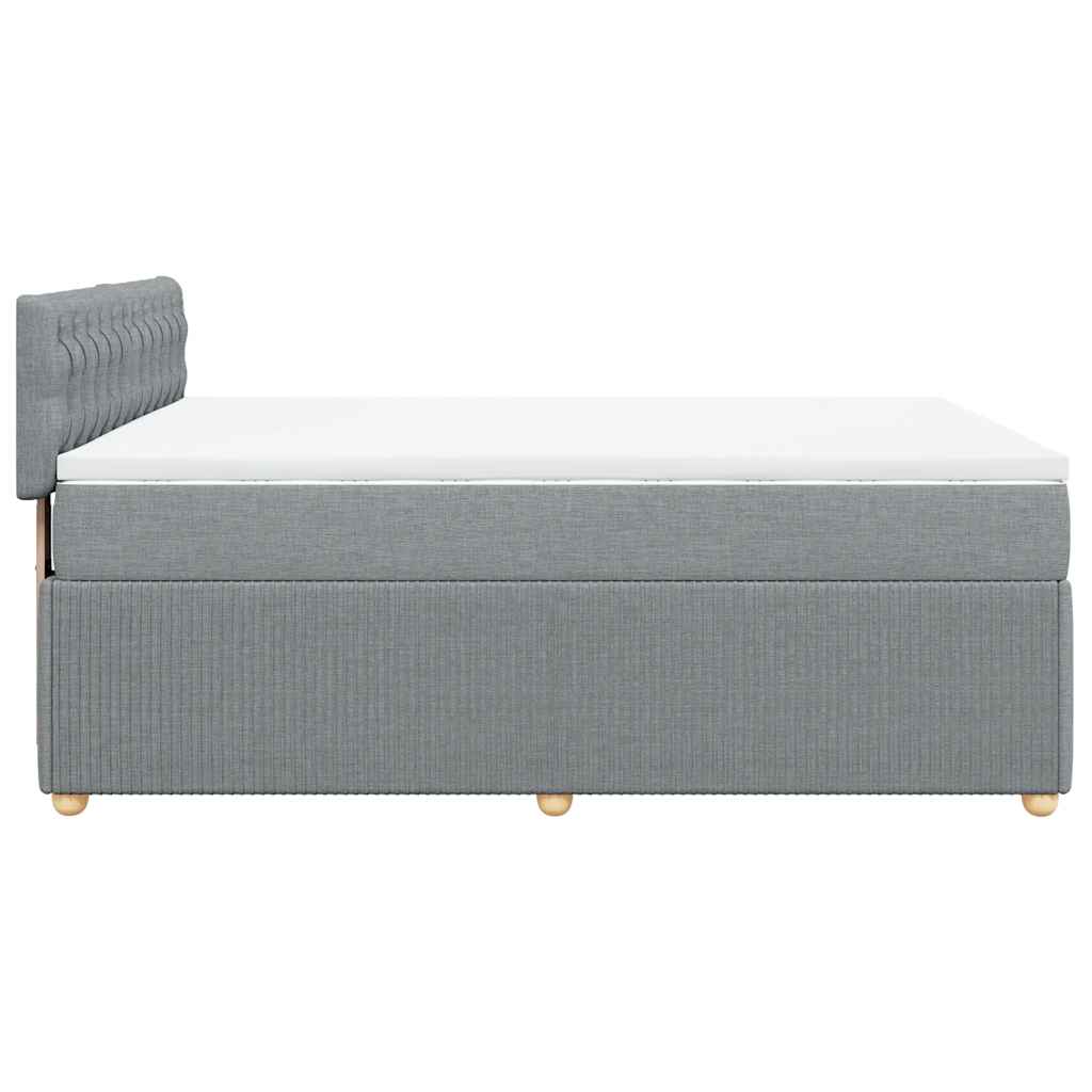 Giroletto a Molle con Materasso Grigio Chiaro 140x190cm Tessuto | homemem39