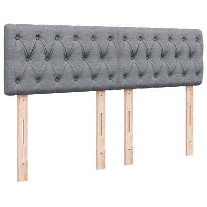 Giroletto a Molle con Materasso Grigio Chiaro 140x190cm Tessuto | homemem39