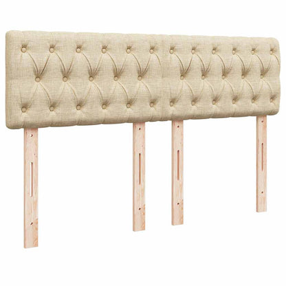 Giroletto a Molle con Materasso Crema 140x19 cm in Tessuto | homemem39