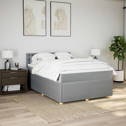Giroletto a Molle con Materasso Grigio Chiaro 140x190cm Tessuto | homemem39