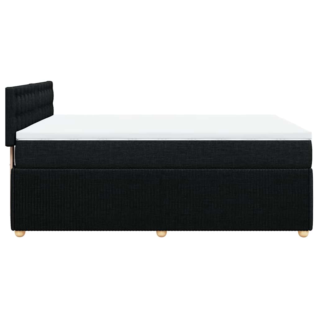 Giroletto a Molle con Materasso Nero 140x190 cm in Tessuto | homemem39