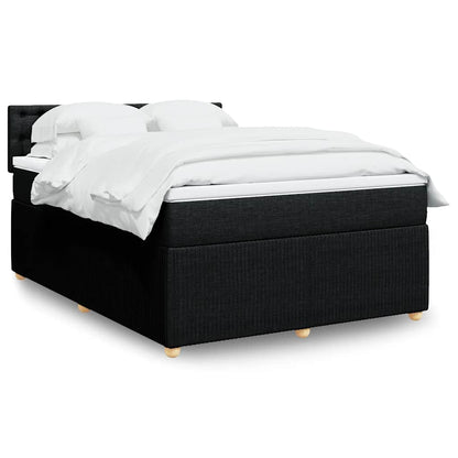 Giroletto a Molle con Materasso Nero 140x190 cm in Tessuto | homemem39