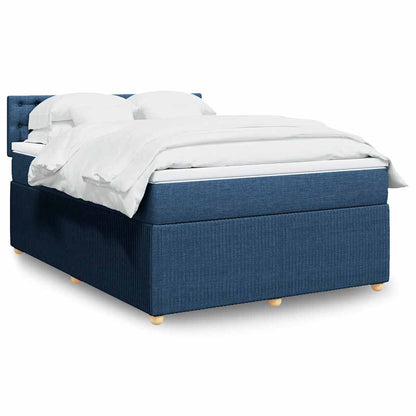 Giroletto a Molle con Materasso Blu 140x190 cm in Tessuto | homemem39