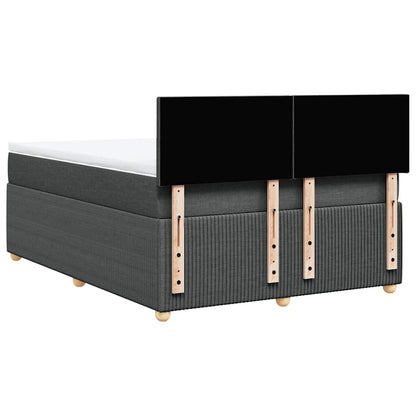 Giroletto a Molle con Materasso Grigio Scuro 140x200cm Tessuto | homemem39