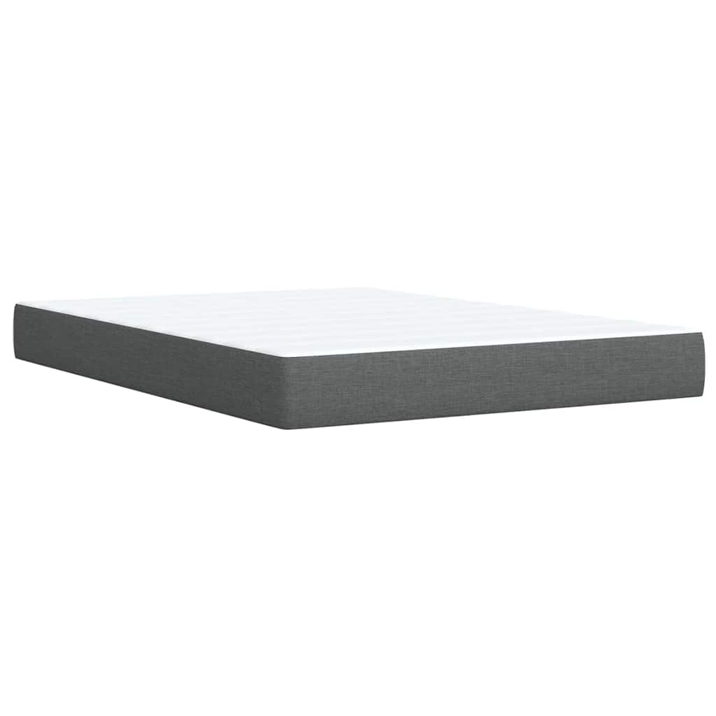 Giroletto a Molle con Materasso Grigio Scuro 140x200cm Tessuto | homemem39