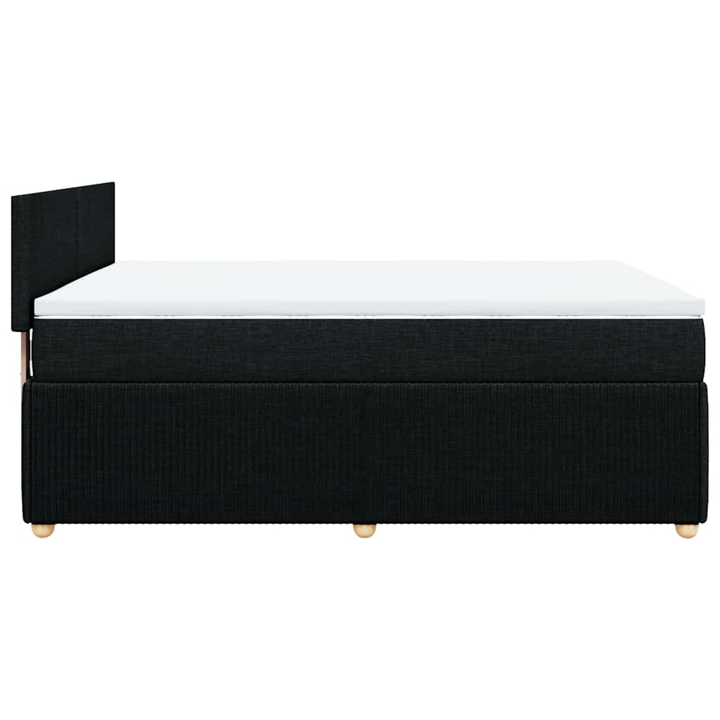 Giroletto a Molle con Materasso Nero 140x200 cm in Tessuto | homemem39