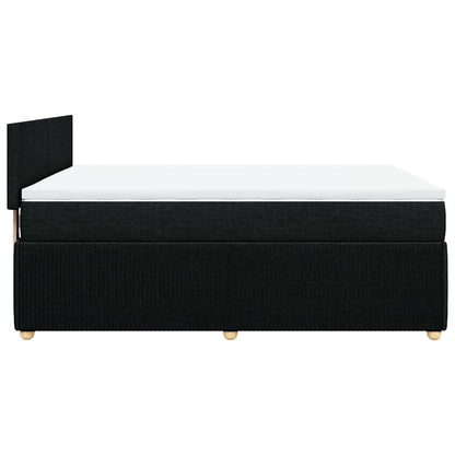 Giroletto a Molle con Materasso Nero 140x200 cm in Tessuto | homemem39
