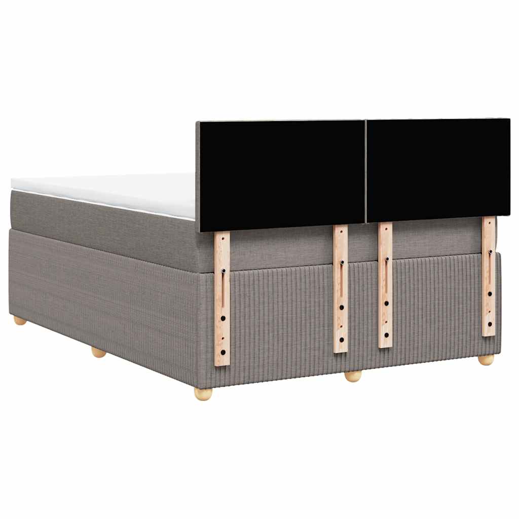 Giroletto a Molle con Materasso Tortora 140x200 cm in Tessuto | homemem39