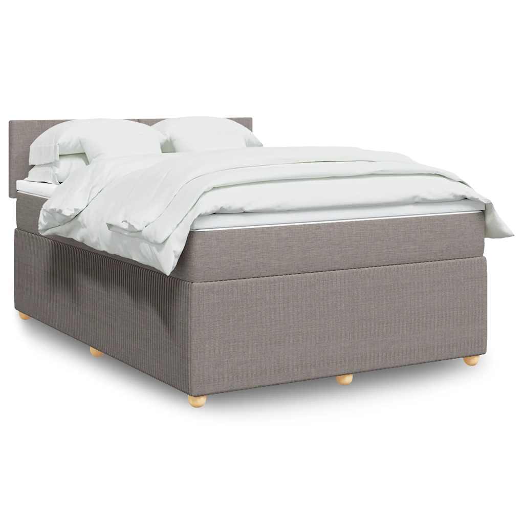 Giroletto a Molle con Materasso Tortora 140x200 cm in Tessuto | homemem39