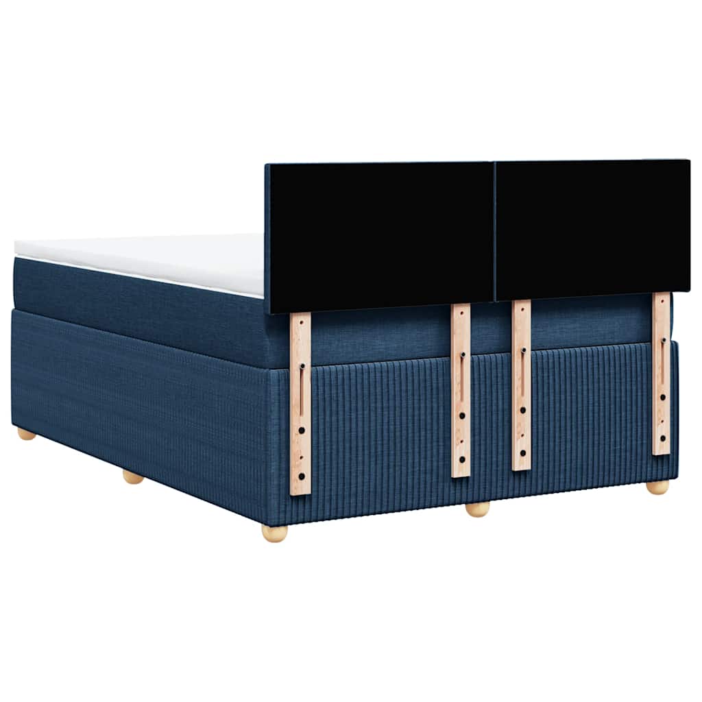 Giroletto a Molle con Materasso Blu 140x200 cm in Tessuto | homemem39