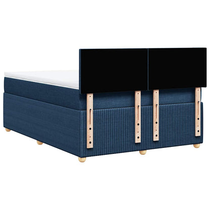 Giroletto a Molle con Materasso Blu 140x200 cm in Tessuto | homemem39