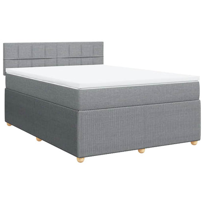 Giroletto a Molle con Materasso Grigio Chiaro 140x200cm Tessuto | homemem39