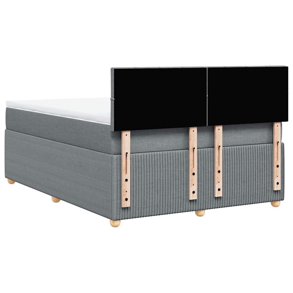Giroletto a Molle con Materasso Grigio Chiaro 140x200cm Tessuto | homemem39