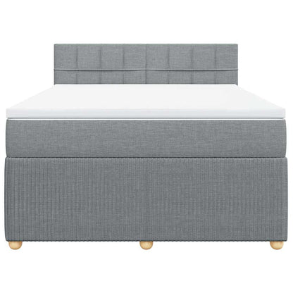Giroletto a Molle con Materasso Grigio Chiaro 140x200cm Tessuto | homemem39