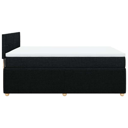 Giroletto a Molle con Materasso Nero 140x200 cm in Tessuto | homemem39