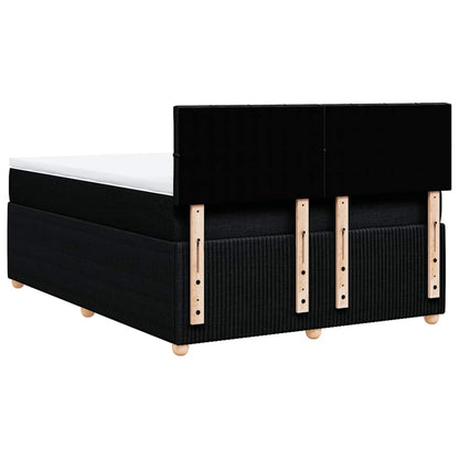 Giroletto a Molle con Materasso Nero 140x200 cm in Tessuto | homemem39