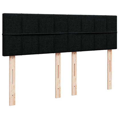 Giroletto a Molle con Materasso Nero 140x200 cm in Tessuto | homemem39