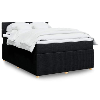 Giroletto a Molle con Materasso Nero 140x200 cm in Tessuto | homemem39
