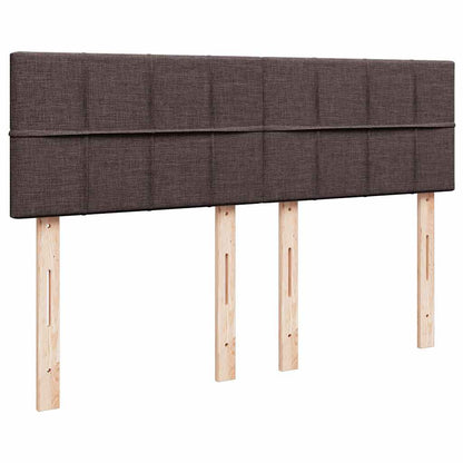 Giroletto a Molle con Materasso Marrone Scuro 140x200cm Tessuto | homemem39