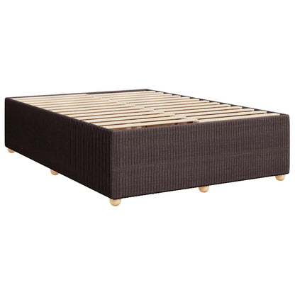 Giroletto a Molle con Materasso Marrone Scuro 140x200cm Tessuto | homemem39