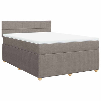 Giroletto a Molle con Materasso Tortora 140x200 cm in Tessuto | homemem39