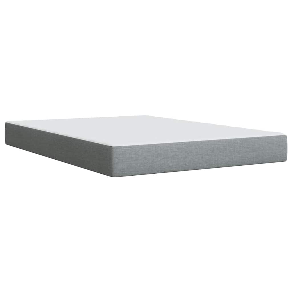 Giroletto a Molle con Materasso Grigio Chiaro 140x200cm Tessuto | homemem39