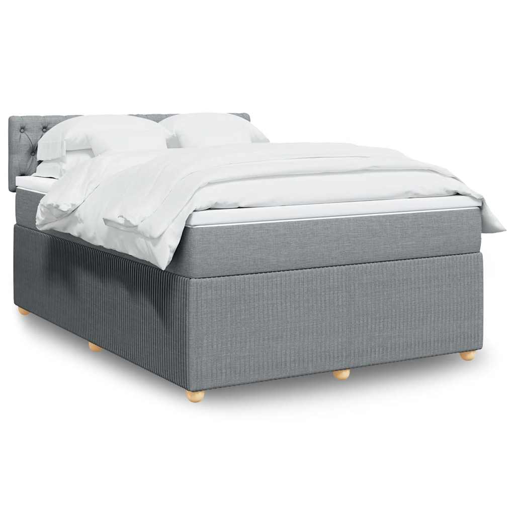 Giroletto a Molle con Materasso Grigio Chiaro 140x200cm Tessuto | homemem39