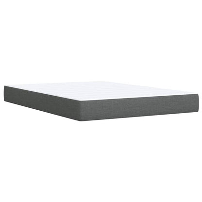 Giroletto a Molle con Materasso Grigio Scuro 140x200cm Tessuto | homemem39