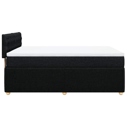 Giroletto a Molle con Materasso Nero 140x200 cm in Tessuto | homemem39