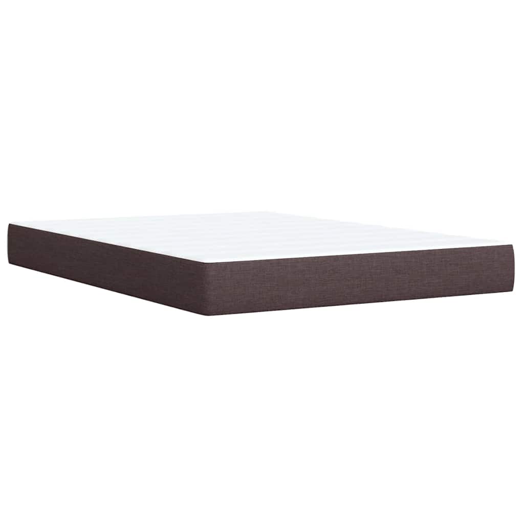 Giroletto a Molle con Materasso Marrone Scuro 140x200cm Tessuto | homemem39