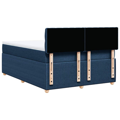 Giroletto a Molle con Materasso Blu 140x200 cm in Tessuto | homemem39