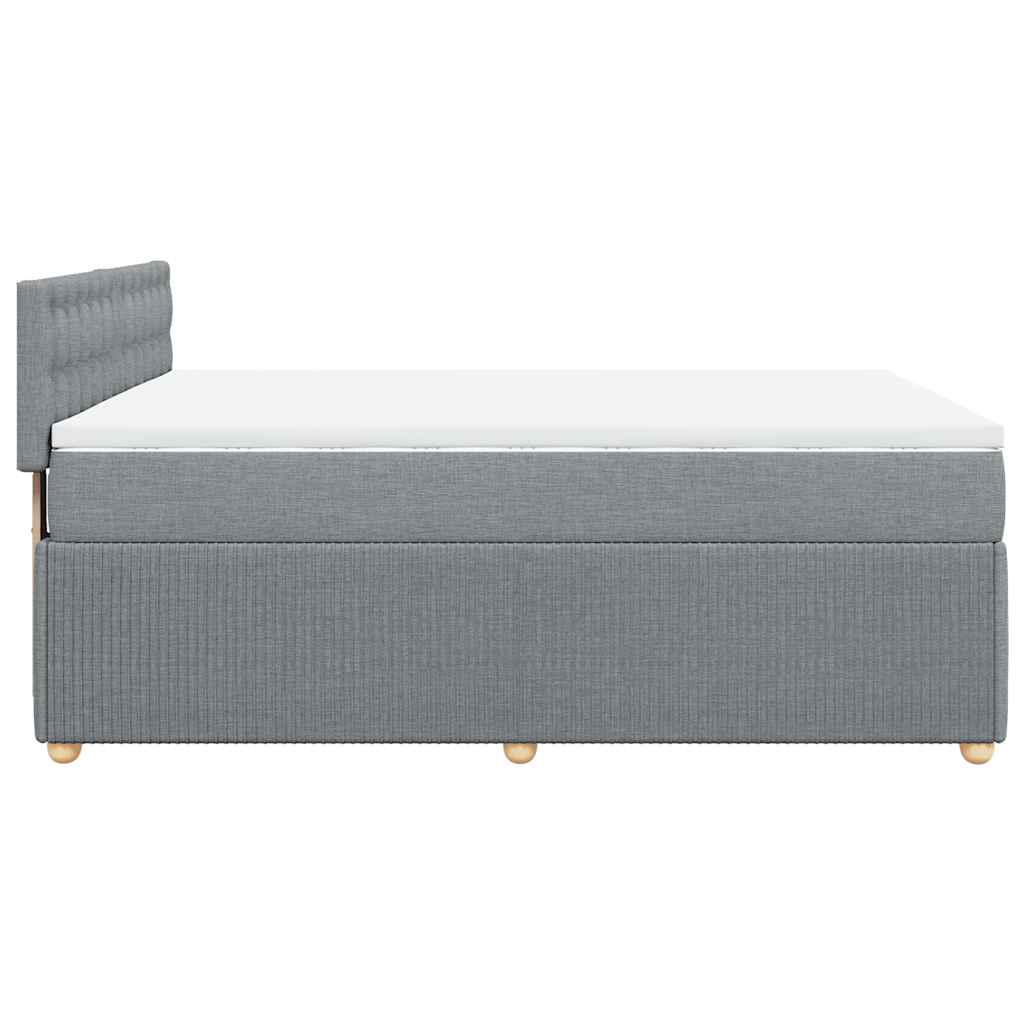 Giroletto a Molle con Materasso Grigio Chiaro 140x200cm Tessuto | homemem39