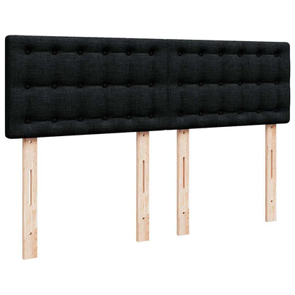 Giroletto a Molle con Materasso Nero 140x200 cm in Tessuto | homemem39