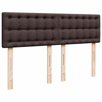 Giroletto a Molle con Materasso Marrone Scuro 140x200cm Tessuto | homemem39