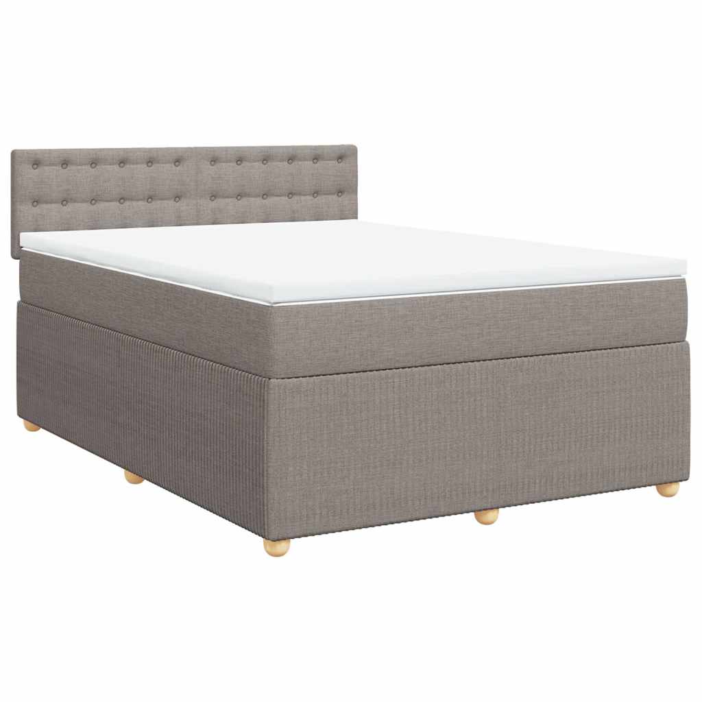 Giroletto a Molle con Materasso Tortora 140x200 cm in Tessuto | homemem39