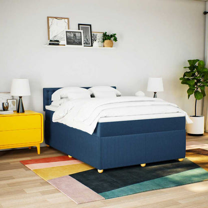 Giroletto a Molle con Materasso Blu 140x200 cm in Tessuto | homemem39