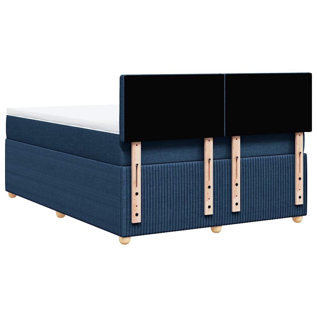 Giroletto a Molle con Materasso Blu 140x200 cm in Tessuto | homemem39