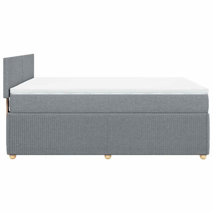 Giroletto a Molle con Materasso Grigio Chiaro 160x200cm Tessuto | homemem39
