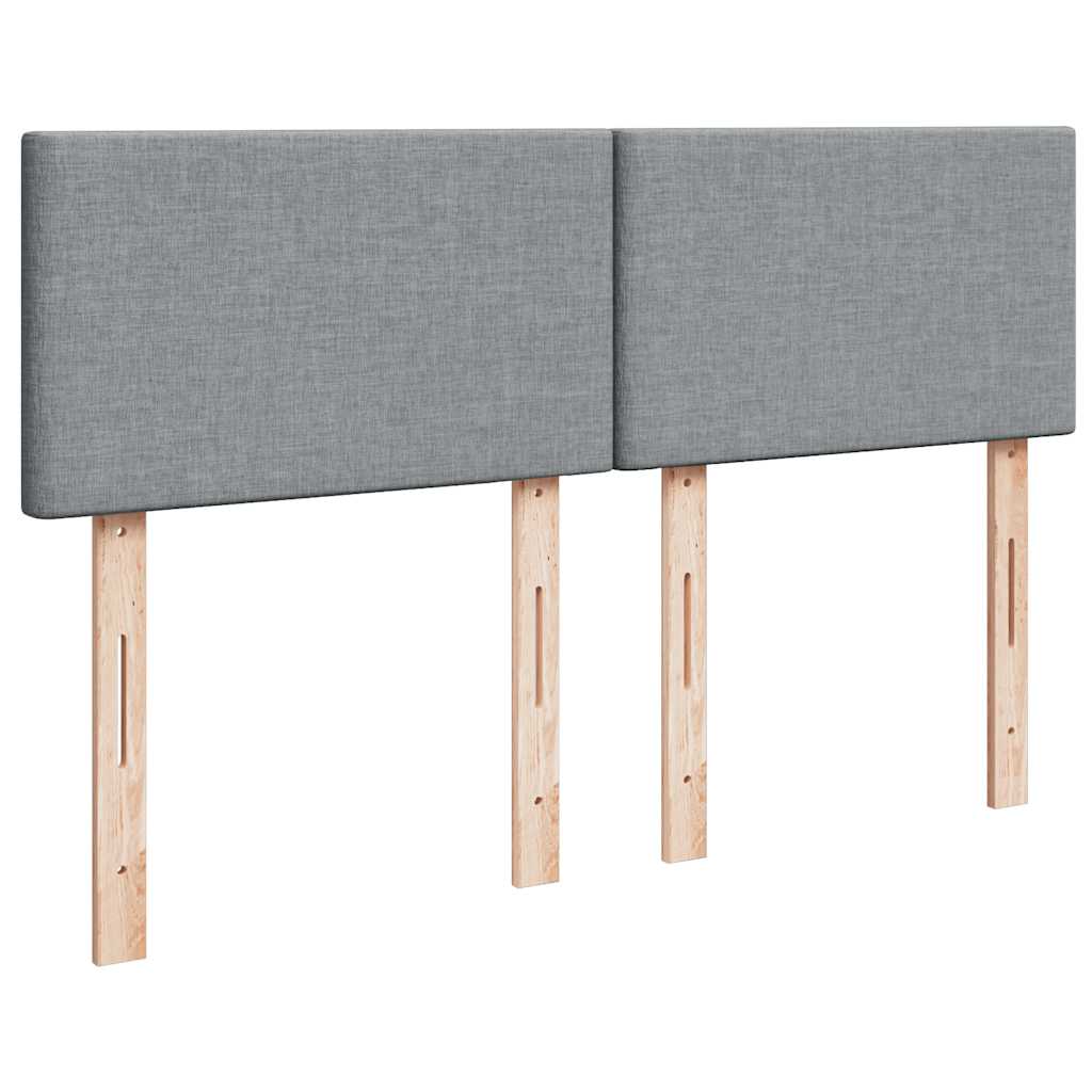 Giroletto a Molle con Materasso Grigio Chiaro 160x200cm Tessuto | homemem39
